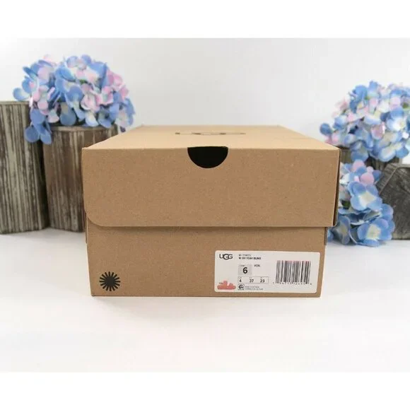 UGG Fluff Oh Yea Coral Bling Sheepskin Fur Slippers Slides Sandals Sz 6 NIB - Picture 9 of 9